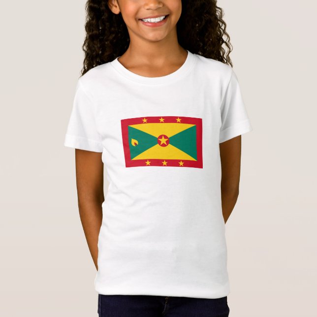 Grenada Flagga T Shirt (Framsida)