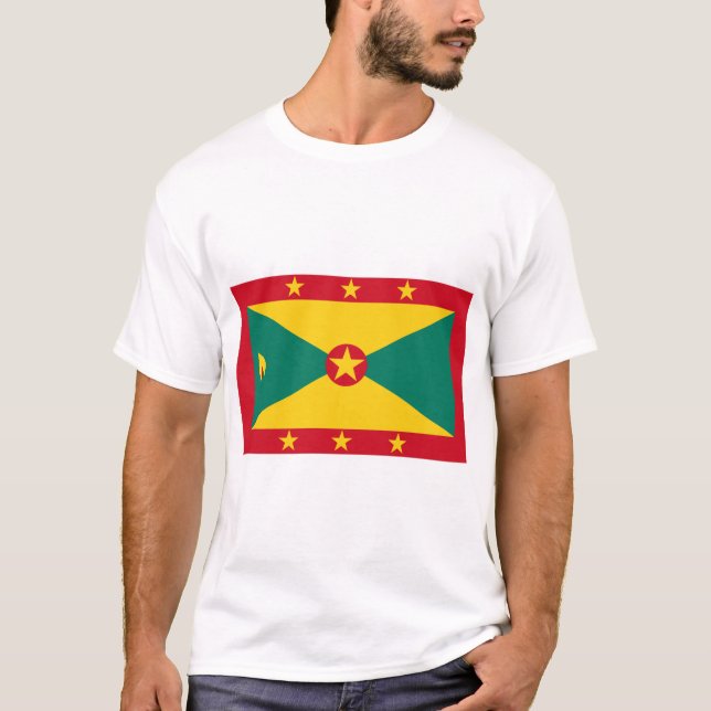 Grenada Flagga T Shirt (Framsida)