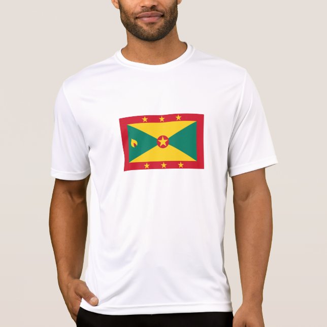 Grenada Flagga T Shirt (Framsida)