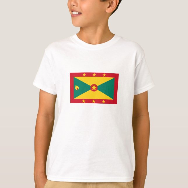 Grenada Flagga T Shirt (Framsida)