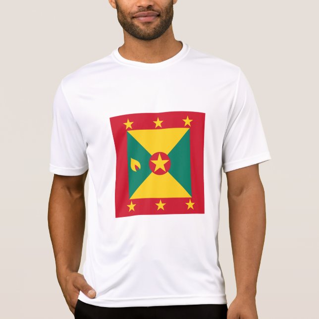 Grenada flagga t shirt (Framsida)