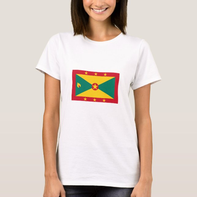 Grenada Flagga T Shirt (Framsida)