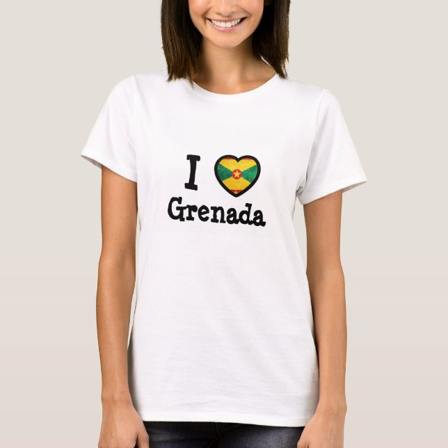 Grenada Flagga T-shirt (Framsida)