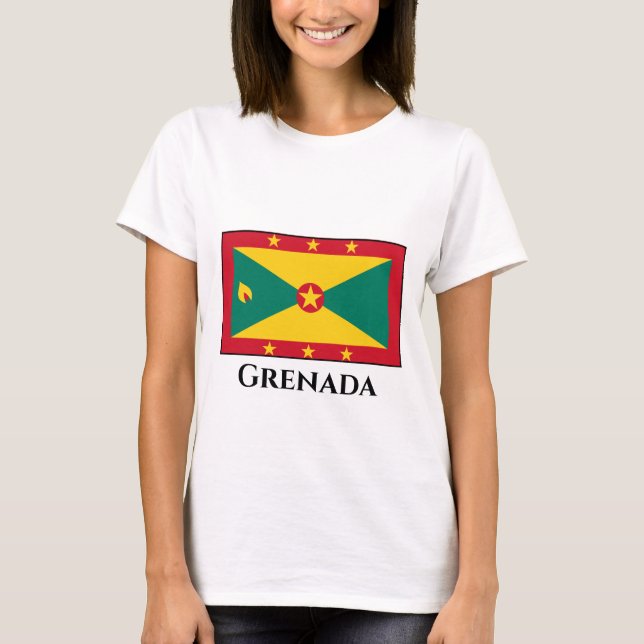 Grenada Flagga T Shirt (Framsida)