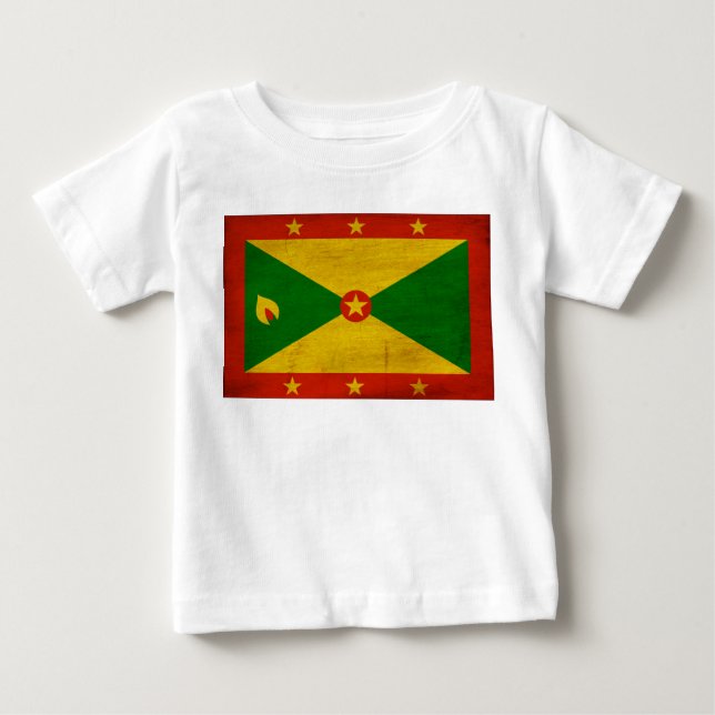 Grenada flagga tee shirt (Framsida)