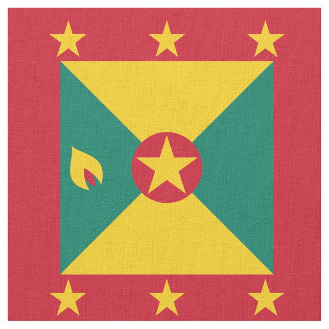 Grenada flagga tyg (Närbild)