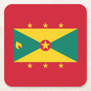 Grenada Flagga Underlägg Papper Kvadrat