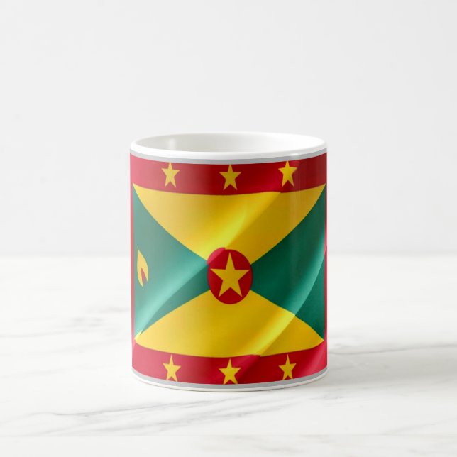 Grenada - Flagga Vajerande - Kaffemugg (Center)