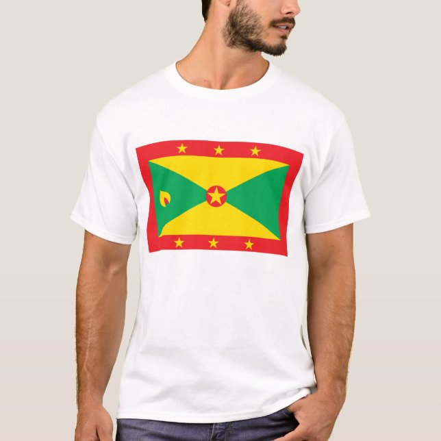Grenada flaggaT-tröja T Shirt (Framsida)