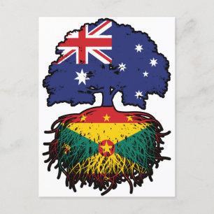 Grenada Grenadian Australian Australia Träd Roots Vykort