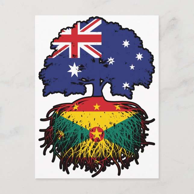 Grenada Grenadian Australian Australia Träd Roots Vykort (Framsida)