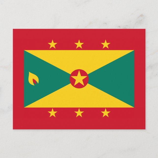 Grenada - Grenadian Flagga Vykort (Framsida)