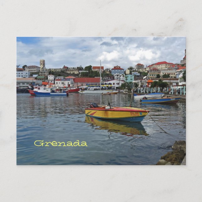Grenada Harbour Photo Postcard Vykort (Framsida)