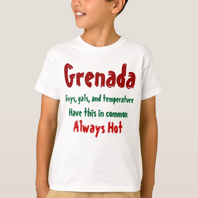 Grenada hett-flickor och T-shirts (Framsida)