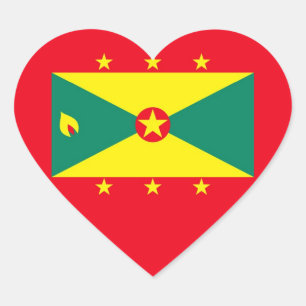 GRENADA HJÄRTFORMAT KLISTERMÄRKE