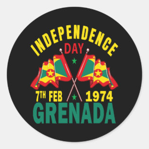 Grenada Independence day Runt Klistermärke