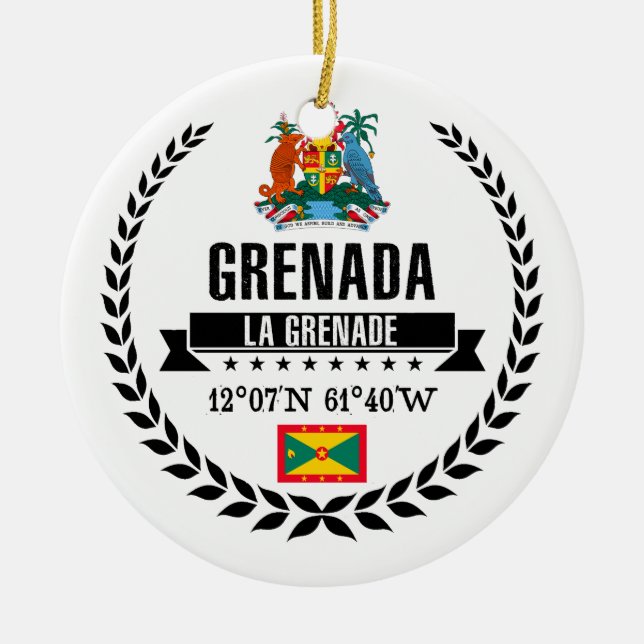Grenada Julgransprydnad Keramik (Framsidan)