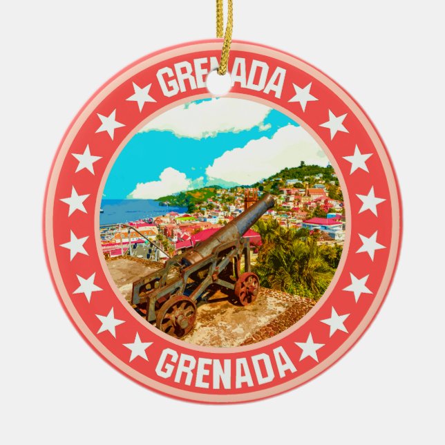 Grenada Julgransprydnad Keramik (Framsidan)