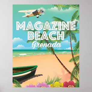 Grenada Magazine Beach Resemagasin Affisch