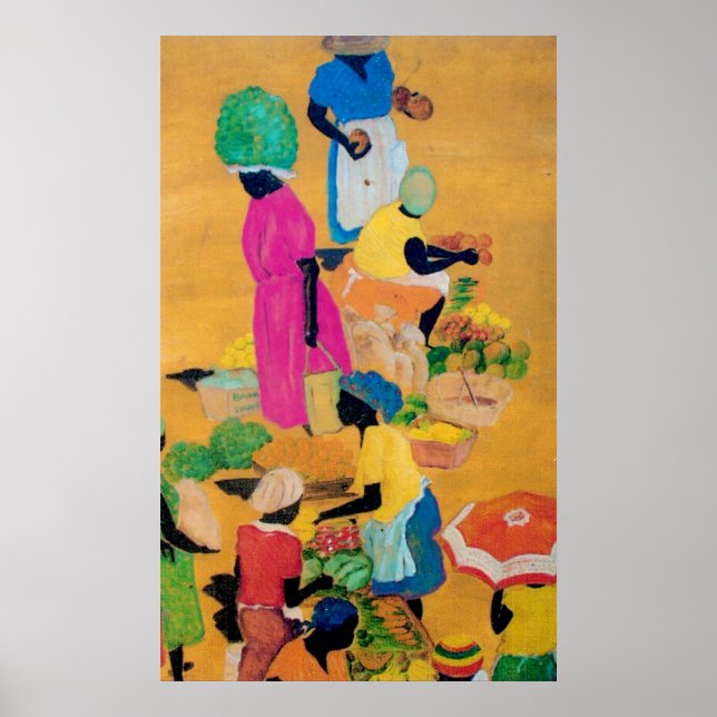 Grenada Market Scene Poster (Framsidan)