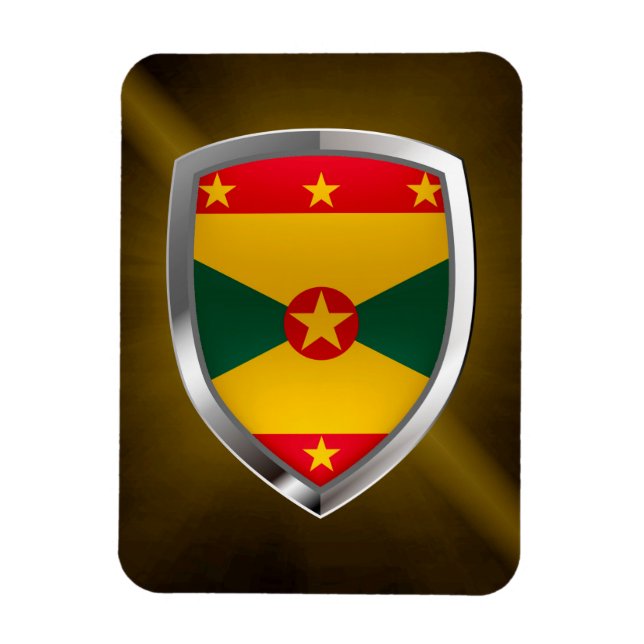 Grenada Mettalic Emblem Magnet (Vertikal)