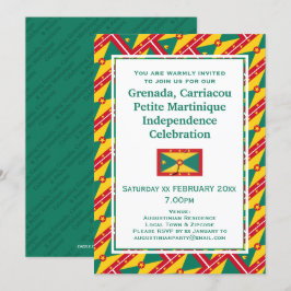GRENADA OBEROENDE FIRANDE Grenadian Flagga Inbjudningar