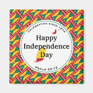 GRENADA OBEROENDE Grenadian Flagga Scripture Magnet