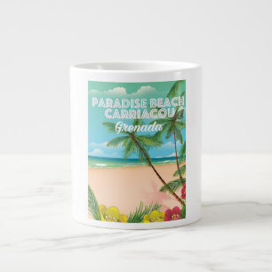 Grenada paradisstrand Carriacou Resa Poster Jumbo Mugg