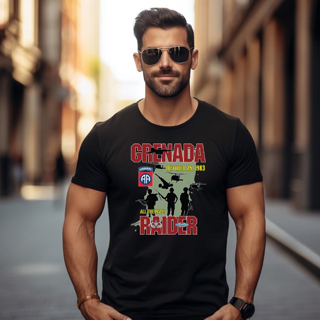 Grenada Raider 82:a ABN mörk t-shirt (Skapare uppladdad)