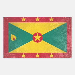 Grenada Rektangulärt Klistermärke