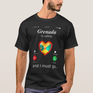 Grenada ringer och jag måste åka till Grenada Flag T Shirt
