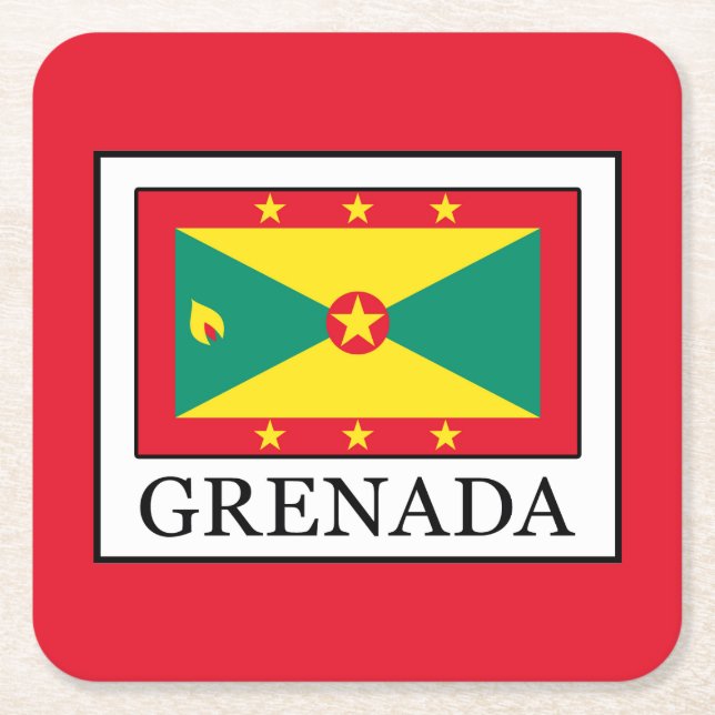 Grenada Underlägg Papper Kvadrat (Framsidan)