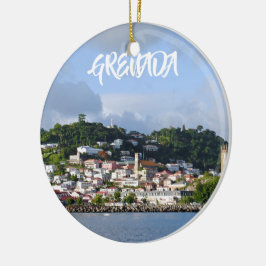 Grenada Vacation Panoramic jul Ornament