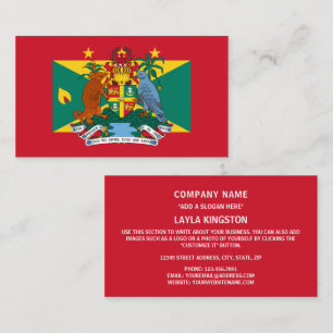 Grenadan Flagga & Jacka av Arm, Flagga av Grenada Visitkort