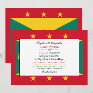 Grenadanska Flagga, Flagga Grenada Bröllop Inbjudningar