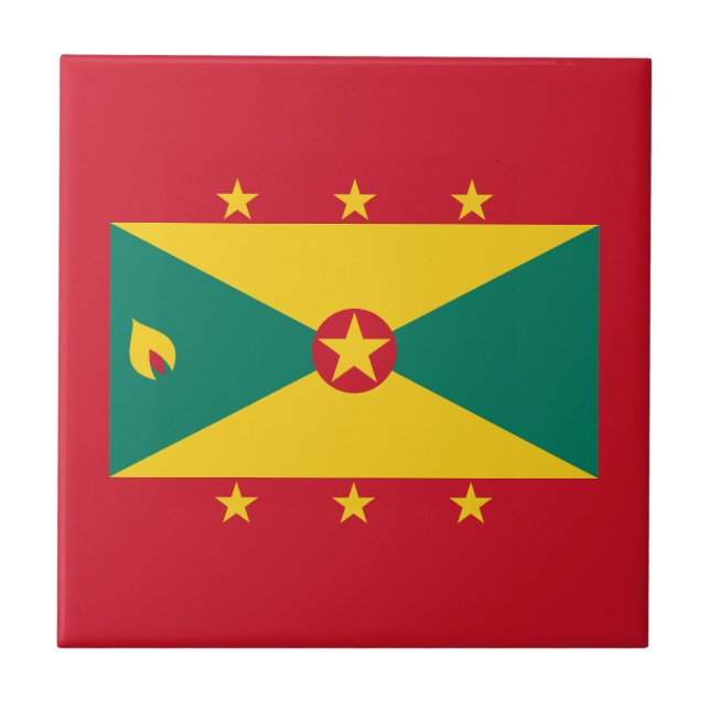 Grenadas flagga kakelplatta (Framsidan)