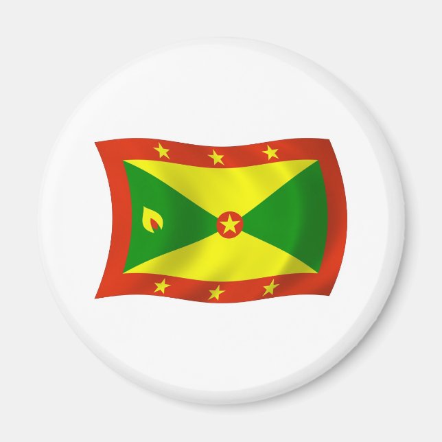 Grenadas flagga Magnet (Framsidan)
