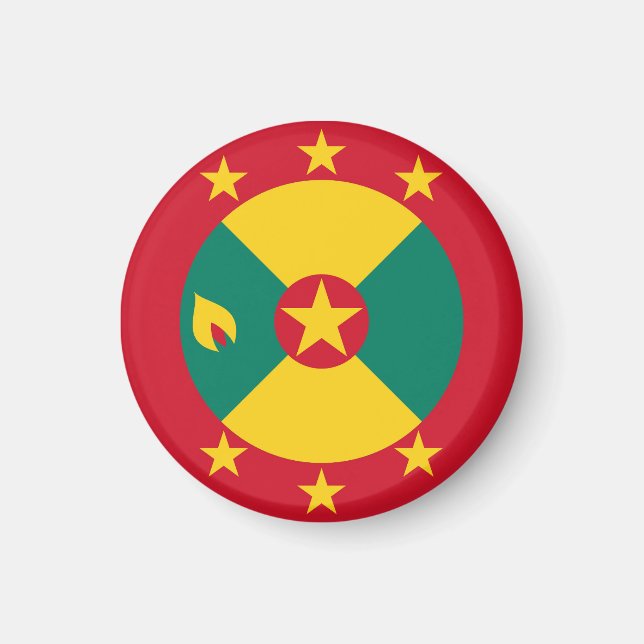Grenadas flagga magnet (Framsidan)