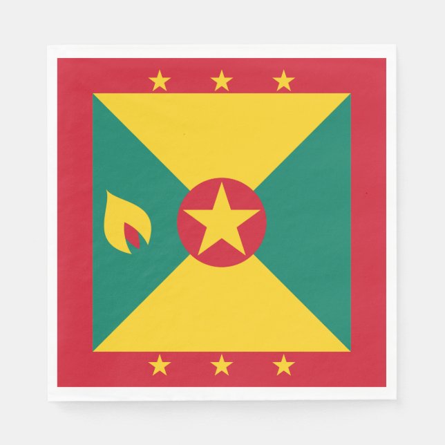 Grenadas flagga pappersservett (Framsidan)