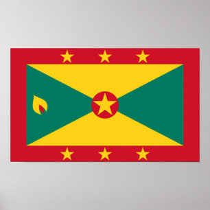 Grenadas flagga poster