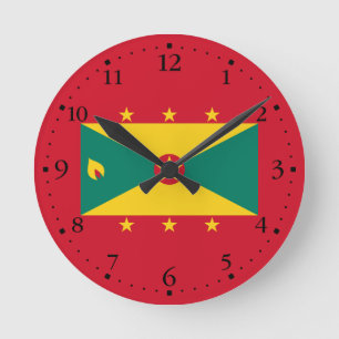 Grenadas flagga rund klocka