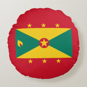 Grenadas flagga rund kudde