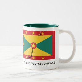 Grenadas FLAGGA Scripture Customized Patriotic Två-Tonad Mugg