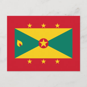 Grenadas flagga vykort