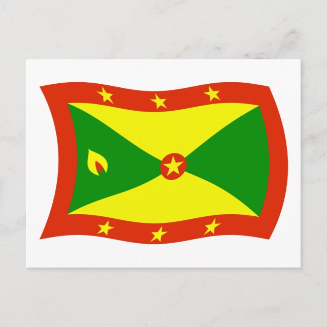 Grenadas flagga vykort (Framsida)