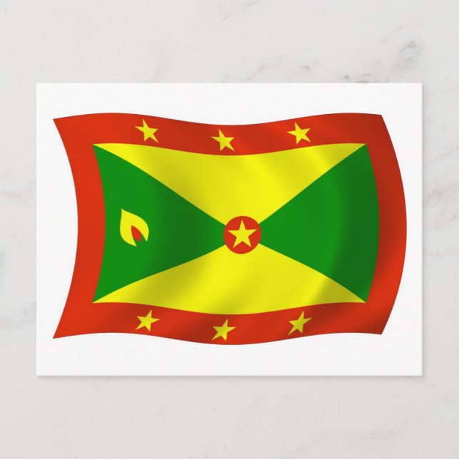 Grenadas flagga vykort (Framsida)