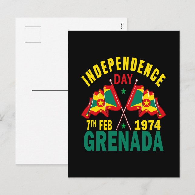 Grenadas självständighetsdag helg vykort (Fram/baksida)
