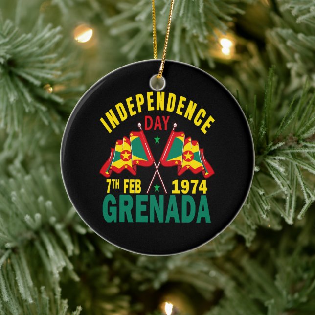 Grenadas självständighetsdag julgransprydnad keramik (Träd)