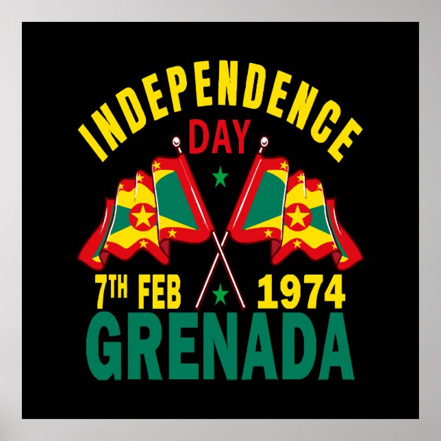 Grenadas självständighetsdag poster (Framsidan)