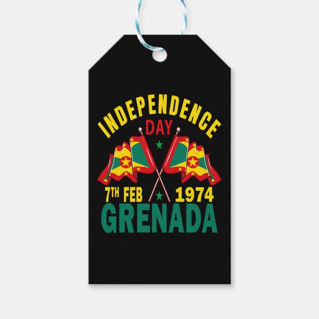 Grenadas självständighetsdag presentetikett (Framsidan)
